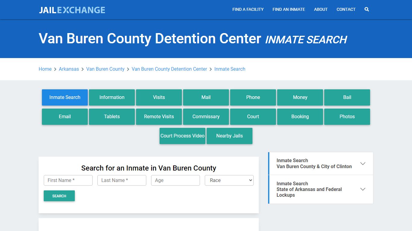 Van Buren County Detention Center Inmate Search - Jail Exchange